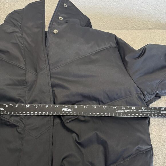 London Fog Parka Long Coat Knit Sweater Collar Black Down Filled Puffer Size L - Picture 7 of 11